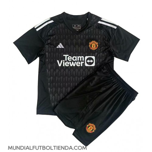 Camiseta Manchester United Portero Tercera Equipación Replica 2023-24 para niños mangas cortas (+ Pantalones cortos)